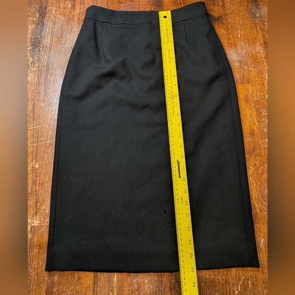 J. Crew Classic Black Pencil Skirt, Lined, Wool - Picture 2 of 6